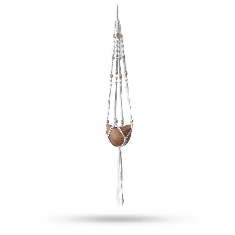 Macramé Plantenhanger Met Kralen - Natuurlijk - 1 Meter
