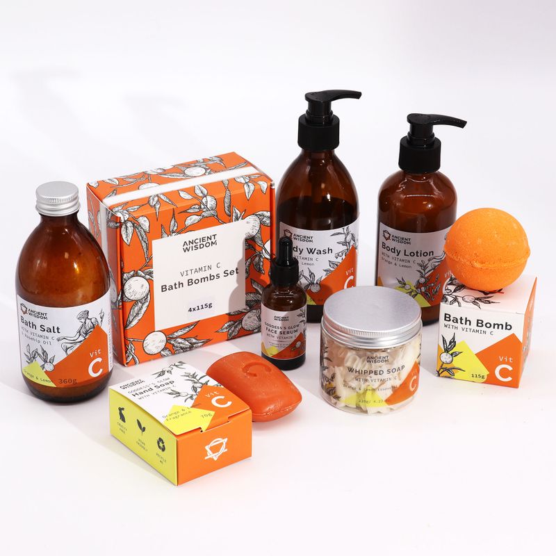 Vitamine C Geïnfuseerde Badbruisbal met Etherische Oliën