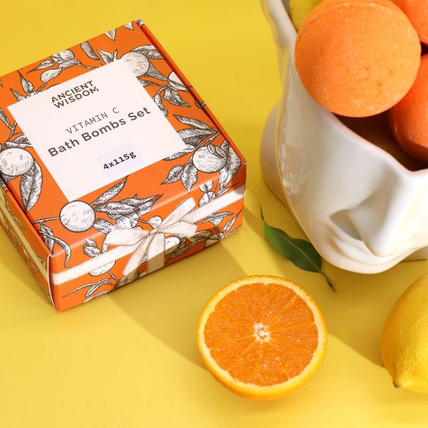 Pittige Vitamine C Badbruisballen Set – Aromatherapie Kwartet