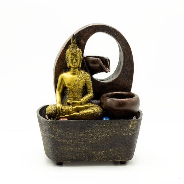 Tafelblad Waterornament - 21,5cm - Gouden Boeddha & Potten