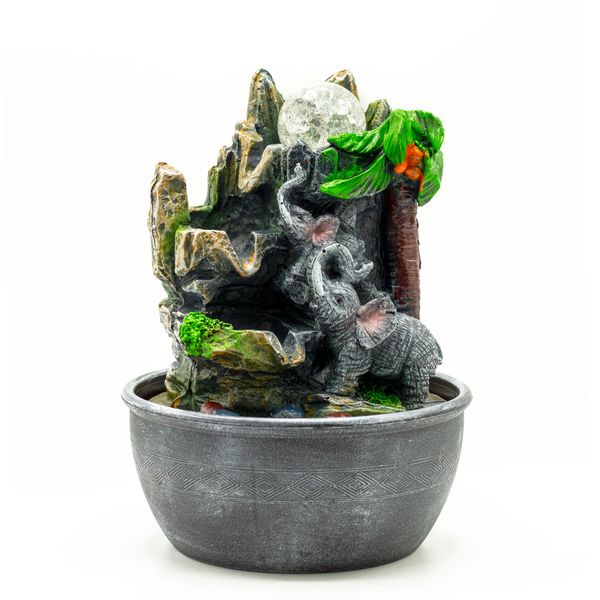 Tafelblad Waterornament - 25cm - Olifanten & Palmboom