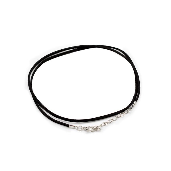 Packs Imitatie Suède Hangerkoorden - 2,5mm x 55cm - Zwart A001