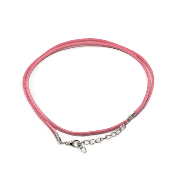 Packs Imitatie Suède Hangerkoorden - 2,5mm x 55cm - Roze A064