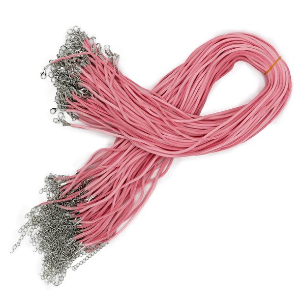 Packs Imitatie Suède Hangerkoorden - 2,5mm x 55cm - Roze A064