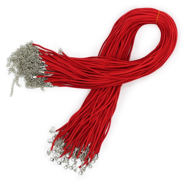 Packs Imitatie Suède Hangerkoorden - 2,5mm x 55cm - Rood A056