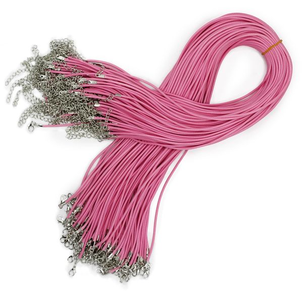 Packs Gewaxte Hangerkoorden - 2mm x 55cm - Assorti - Roze 102