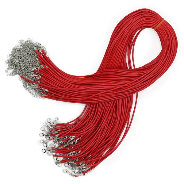 Packs Gewaxte Hangerkoorden - 2mm x 55cm - Assorti - Rood 105
