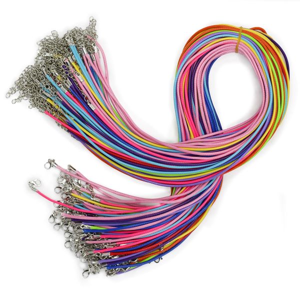 Packs Gewaxte Hangerkoorden - 2mm x 55cm - Assorti - Assorti (10 kleuren)