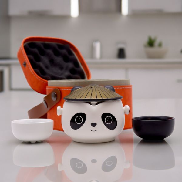 Panda Theeset - Twee Kopjes - Reispakket