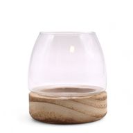 Mini Terrarium op Natuurlijk Tung Hout - 10x10cm