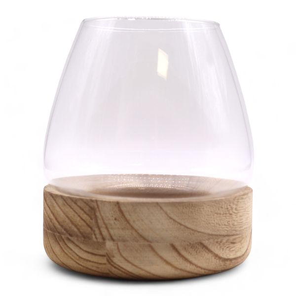 Groot Terrarium op Natuurlijk Tung Hout - 17x19cm