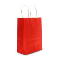 Cord Handle Paper Bag (16x22x8cm) - Rood (130g)