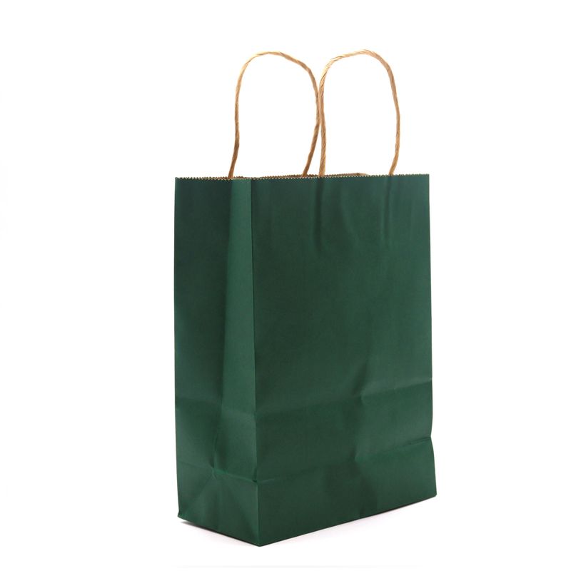 Cord Handle Paper Bag (16x22x8cm) - Groen (130g)