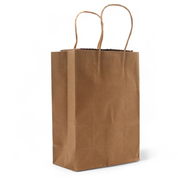 Grote Cord Handle Paper Gift Bag (26x32x12cm) - Natuur (130g)