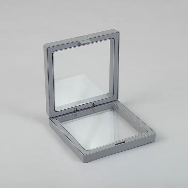 Middelgrote 3D Zwevende Lijst Display 9x9cm - Grijs