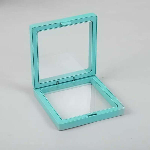 Middelgrote 3D Zwevende Lijst Display 9x9cm - Teal