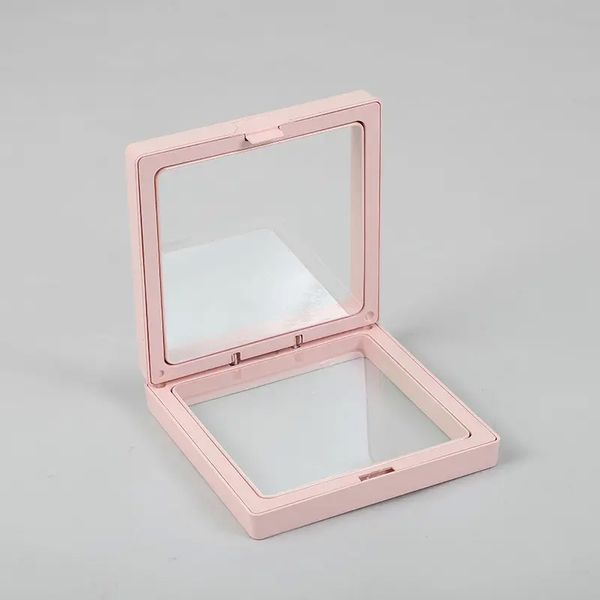 Middelgrote 3D Zwevende Lijst Display 9x9cm - Roze