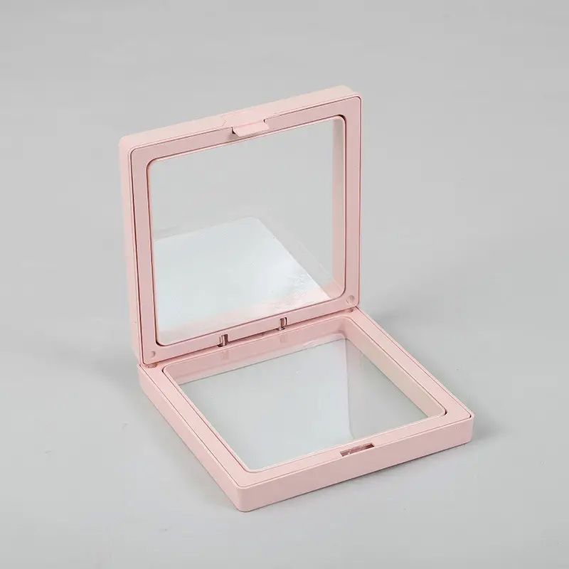 Middelgrote 3D Zwevende Lijst Display 9x9cm - Roze