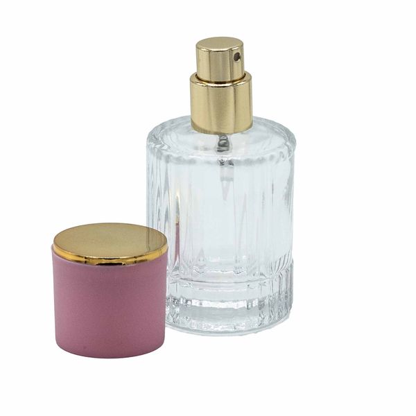 Zachte Roos - 30ml Ronde Geribbelde Fles, Spray en Dop