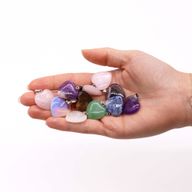Edelsteen Hart Hangers (12 assorti) 20x6mm
