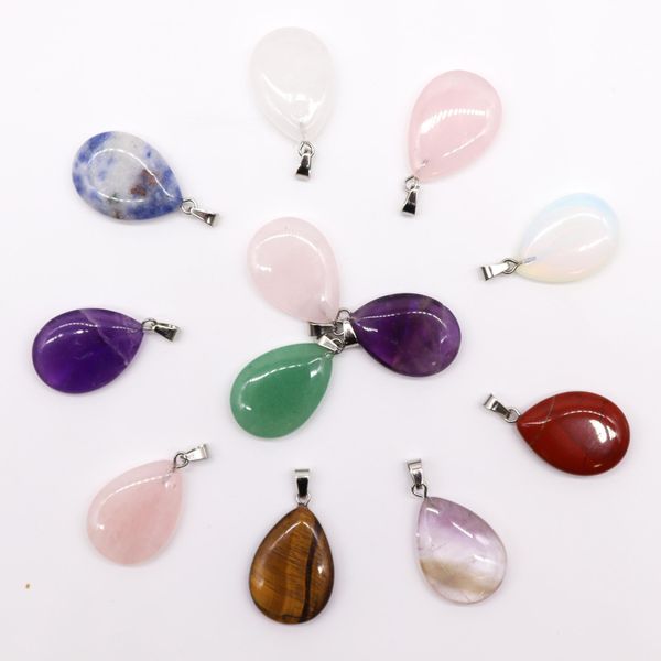 Edelsteen Druppelhangers (12 assorti) 25x18mm