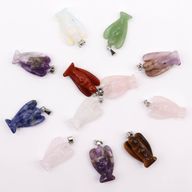 Edelsteen Mini Engelen Hangers (12 assorti) 26x18mm