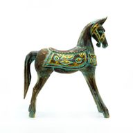 Medium Goud & Turkoois Paard 25 cm