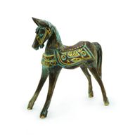 Medium Goud & Turkoois Paard 25 cm