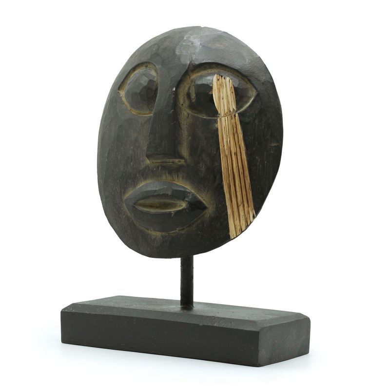 Timor Tribaal Decoratief Masker - Zwart 27x20cm