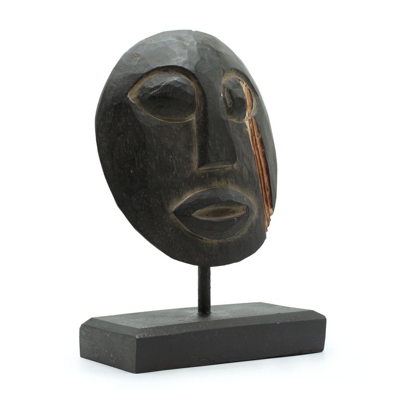Timor Tribaal Decoratief Masker - Zwart 27x20cm