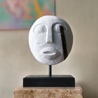 Timor Tribaal Decoratief Masker - Wit 27x20cm