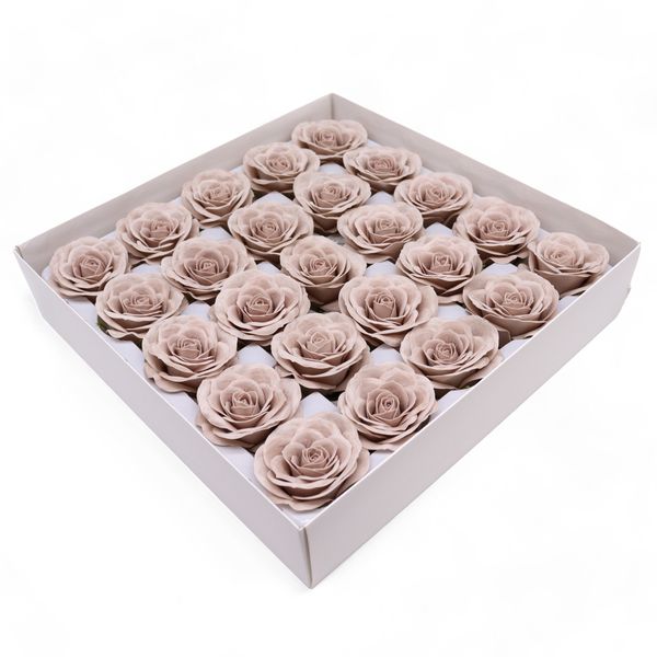 Ambachtelijke Zeepbloem - Groot (7-Laags) Vintage Roos - Somersett Beige