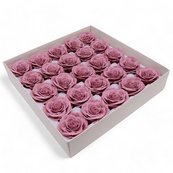 Ambachtelijke Zeepbloem - Groot (7-Laags) Vintage Roos - Operetisch Mauve