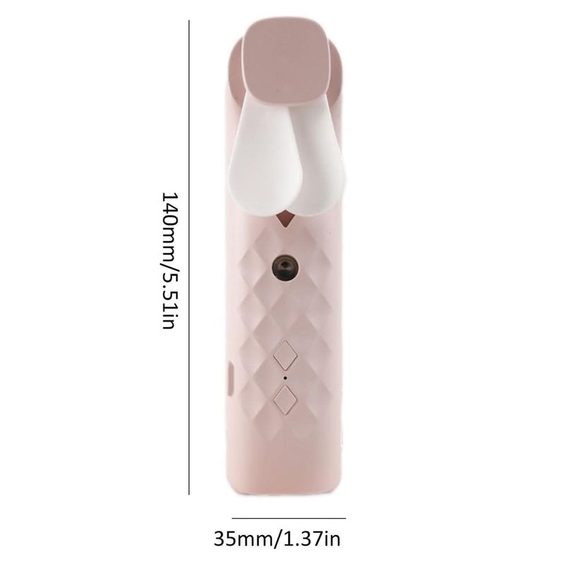 Roze Nano Mist Gezichtsventilator & Spray - USB oplaadbaar