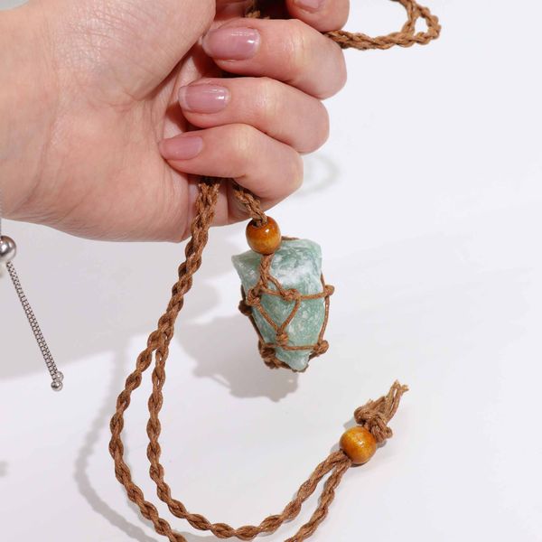 Kristal Edelsteen Ketting Koord 45cm/18inch - Bruin