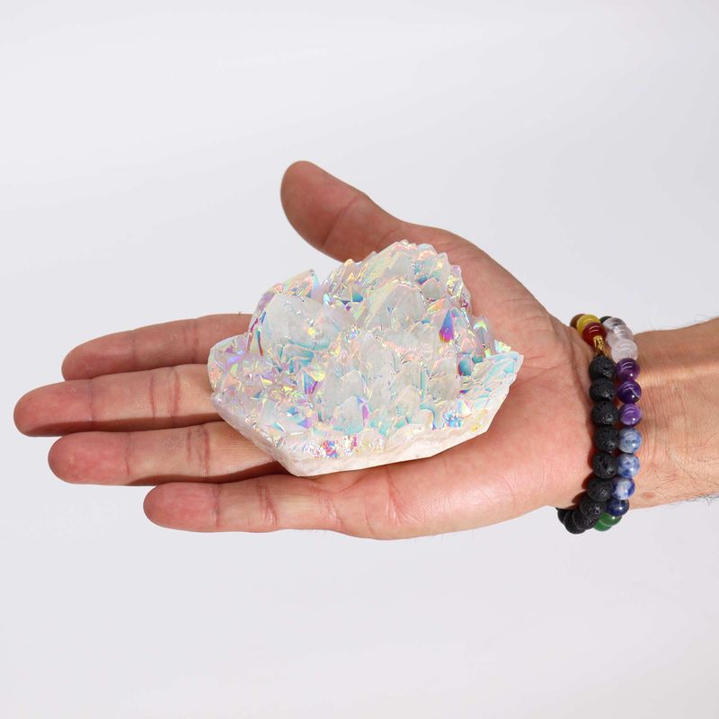 Grote Versterkte Natuurlijk Kwarts - Aura Engel Kwarts (ongeveer 300-450g 8-15cm)