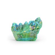 Middelgrote Versterkte Natuurlijk Kwarts - Aura Groene Vlam Kwarts (ongeveer 100-150g 7-10cm)