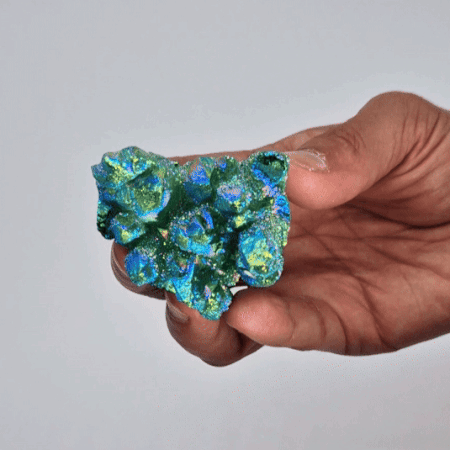 Middelgrote Versterkte Natuurlijk Kwarts - Aura Groene Vlam Kwarts (ongeveer 100-150g 7-10cm)