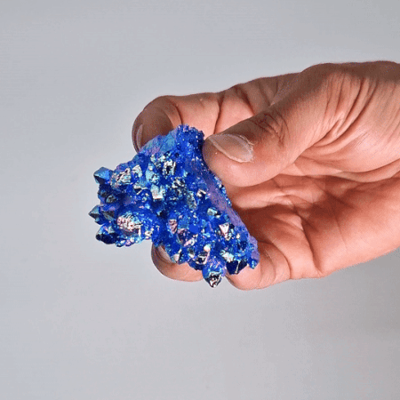 Middelgrote Versterkte Natuurlijk Kwarts - Aura Aqua Halo Kwarts (ongeveer 100-150g 7-10cm)
