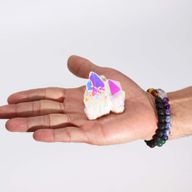Middelgrote Versterkte Natuurlijk Kwarts - Aura Engel Kwarts (ongeveer 100-150g 7-10cm)