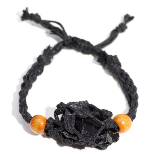 Crystal Edelsteen Armband Koord 20-28cm/7.8-11inch - Zwart
