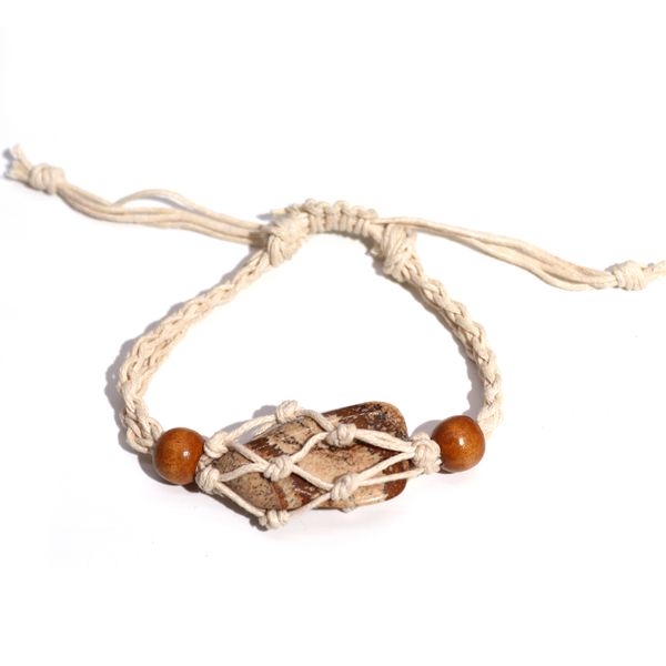 Crystal Edelsteen Armband Koord 20-28cm/7.8-11inch - Natuurlijk