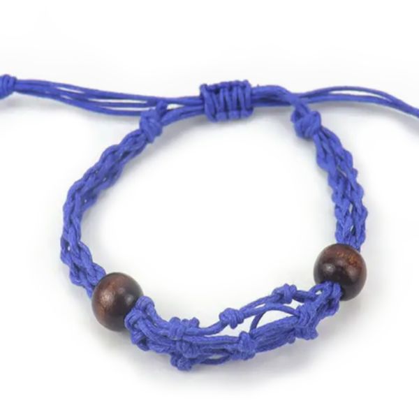 Crystal Edelsteen Armband Koord 20-28cm/7.8-11inch - Marineblauw