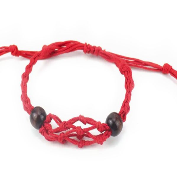 Crystal Edelsteen Armband Koord 20-28cm/7.8-11inch - Rood