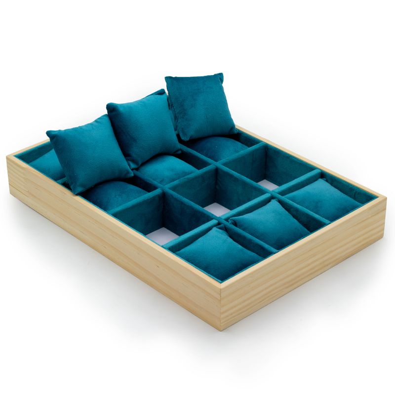 Twaalf Compartiment & Kussen Display Tray 35x24cm
