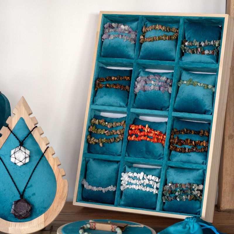 Twaalf Compartiment & Kussen Display Tray 35x24cm
