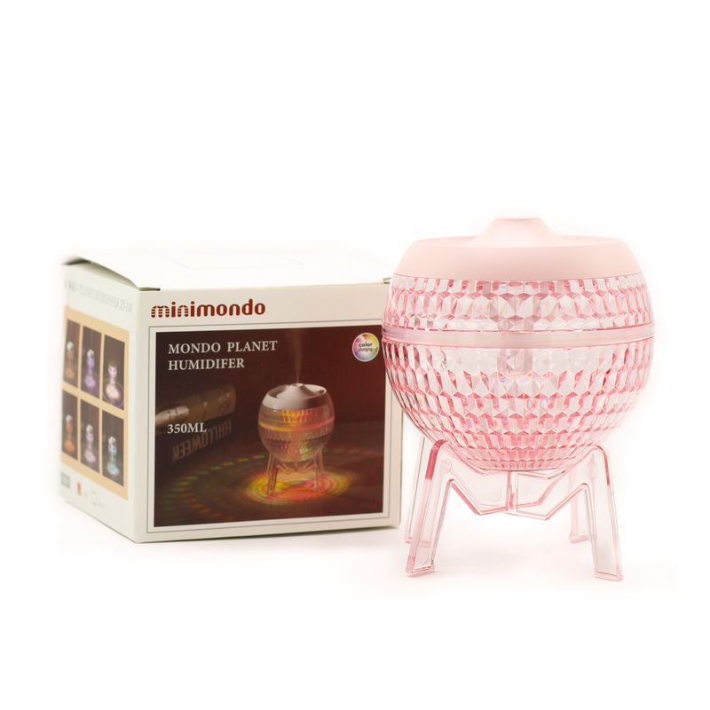 Roze Luchtbevochtiger Mondo Planet - USB - Kleurverandering (onderlicht)
