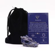 Kleine Edelsteen Drakenhoofd - Sodaliet - 45x30x28mm