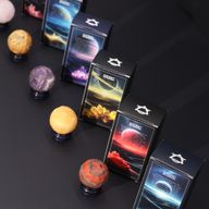 Rozenkwarts Planeet op een Sola Goldstone Standaard - 40mm