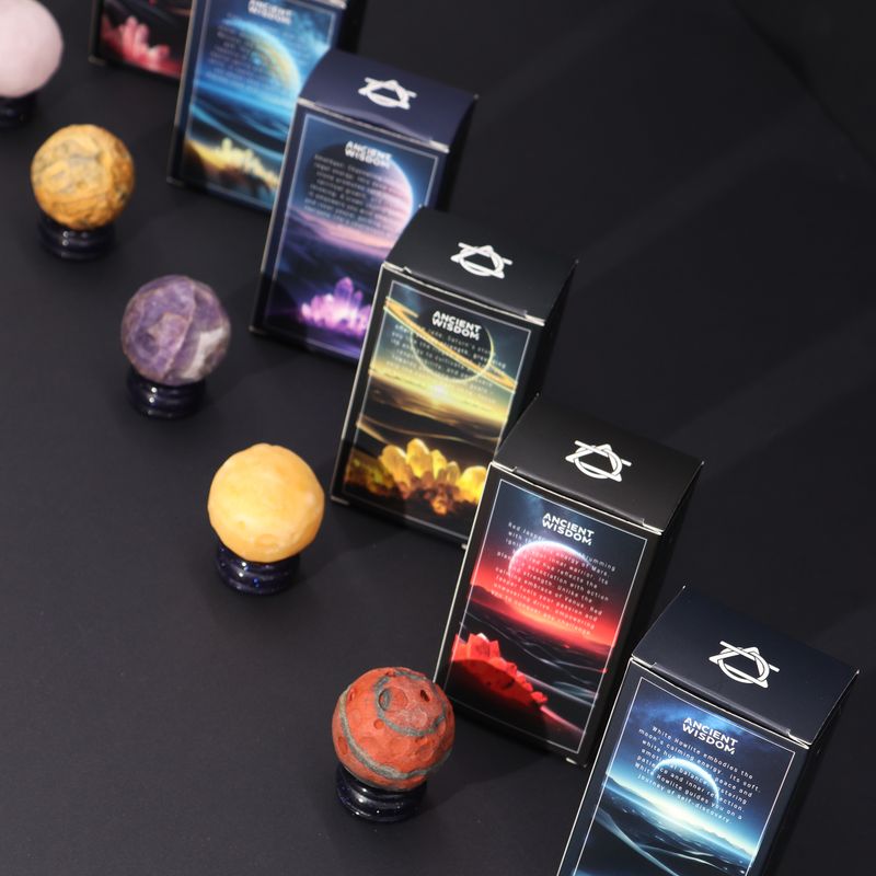 Rozenkwarts Planeet op een Sola Goldstone Standaard - 40mm